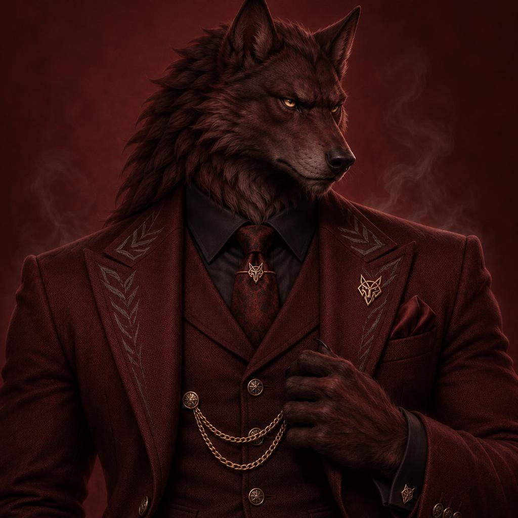 Rook Ashfang, Three-piece suit in Oxblood